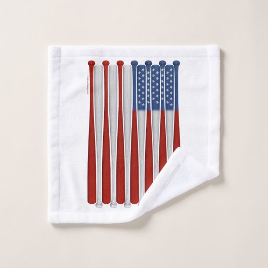 Ensemble de serviettes de bain de baseball America (Gant de toilette)