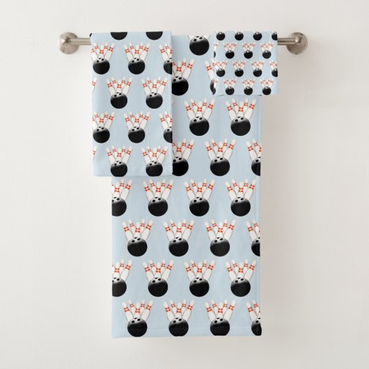 Ensemble de serviettes de bain de Bowling (En situation)