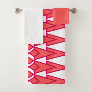 Ensemble de serviettes de bain de Bowties rouge et