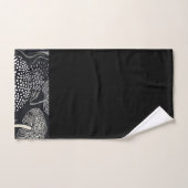Ensemble de serviettes de bain de champignons noir (Serviette à main)