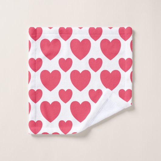 Ensemble de serviettes de bain de coeurs jaunes (Gant de toilette)