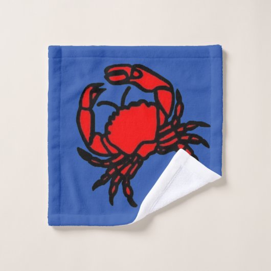 Ensemble de serviettes de bain de crabe rouge (Gant de toilette)