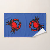 Ensemble de serviettes de bain de crabe rouge (Serviette à main)
