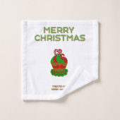 Ensemble de serviettes de bain de Cupcake de Noël (Gant de toilette)