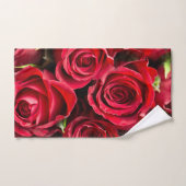 Ensemble de serviettes de bain de luxe Roses Rouge (Serviette à main)