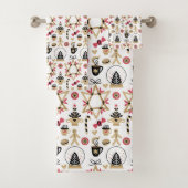 Ensemble de serviettes de bain de Noël (En situation)