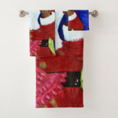 Ensemble de serviettes de bain de Noël - Ethnic Sa (En situation)
