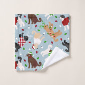 Ensemble de serviettes de bain de Noël Goldendoodl (Gant de toilette)