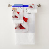 Ensemble de serviettes de bain de Noël, Kitten de  (En situation)