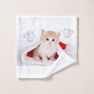 Ensemble de serviettes de bain de Noël, Kitten de