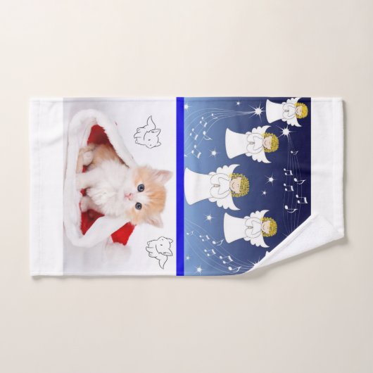 Ensemble de serviettes de bain de Noël, Kitten de  (Serviette à main)