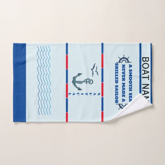 "Ensemble de serviettes de bain de nom de bateau p (Serviette à main)