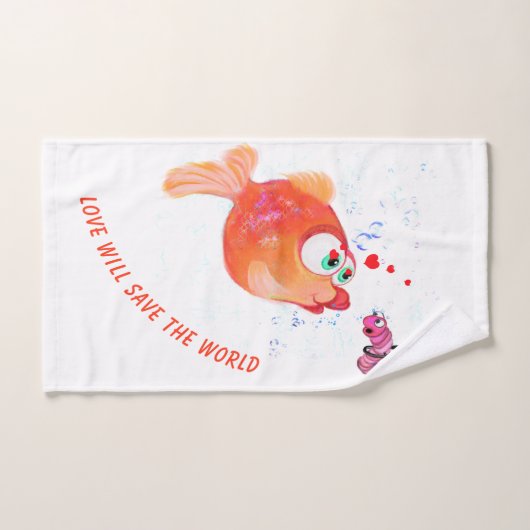 Ensemble de serviettes de bain de poisson et de ve (Serviette à main)