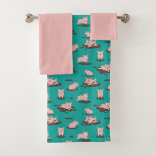 Ensemble de serviettes de bain de porcelets