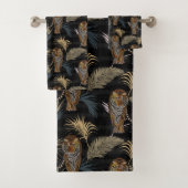 Ensemble de serviettes de bain de tigres (En situation)