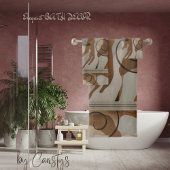 Ensemble de serviettes de bain de tons terre conte