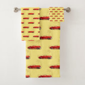 Ensemble de serviettes de bain de voiture rétro (En situation)