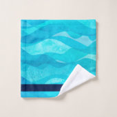 Ensemble De Serviettes De Bain Décoratif turquoise (Gant de toilette)