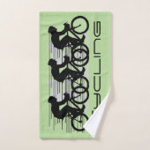 Ensemble de serviettes de bain design à vélo (Serviette à main)