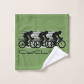 Ensemble de serviettes de bain design à vélo (Gant de toilette)