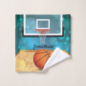 Ensemble de serviettes de bain design Basketball (Gant de toilette)