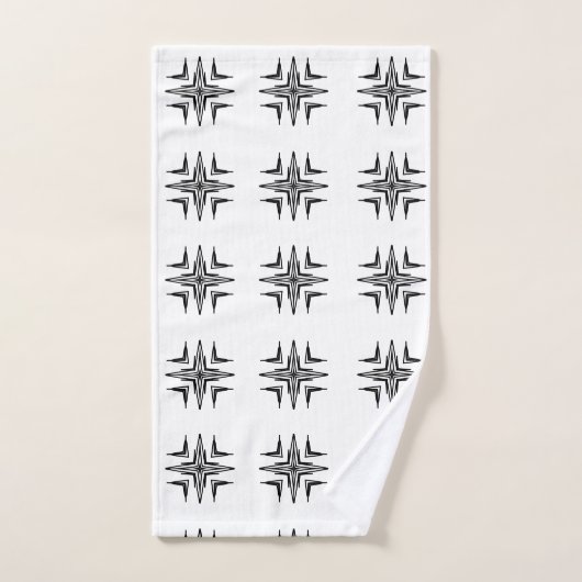 Ensemble de serviettes de bain design géométrique (Serviette à main)