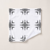 Ensemble de serviettes de bain design géométrique (Gant de toilette)