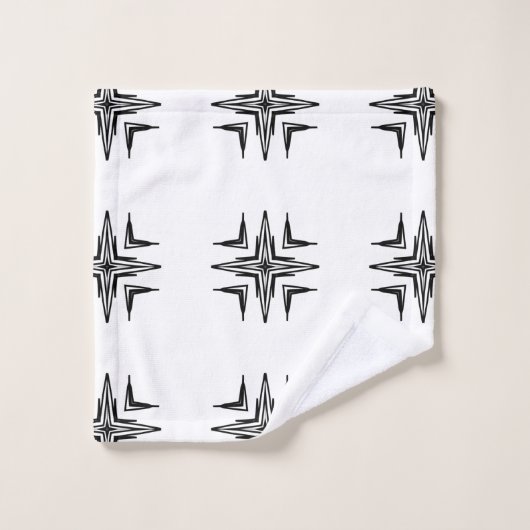 Ensemble de serviettes de bain design géométrique  (Gant de toilette)