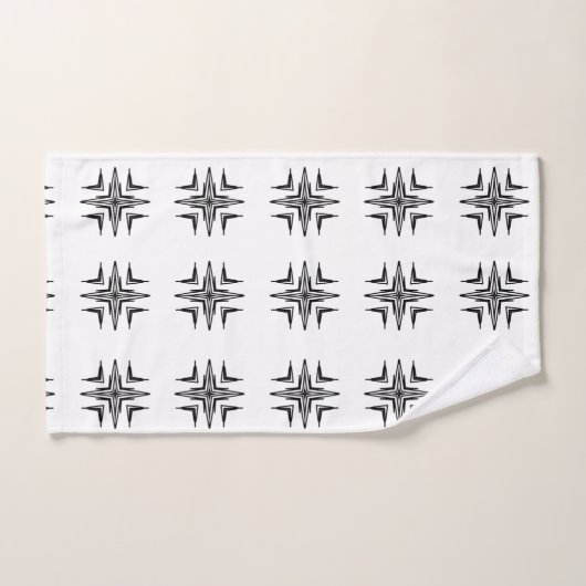 Ensemble de serviettes de bain design géométrique  (Serviette à main)