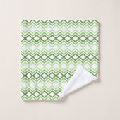 Ensemble de serviettes de bain design moderne vert (Gant de toilette)