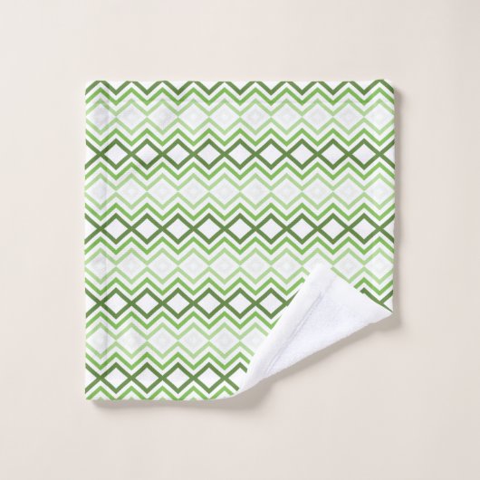 Ensemble de serviettes de bain design moderne vert (Gant de toilette)