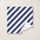 Ensemble de serviettes de bain diagonales Navy (Gant de toilette)
