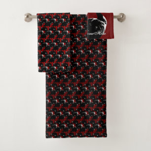 Ensemble de serviettes de bain d'oie personnalisée