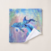 Ensemble de serviettes de bain Dolphin Couple (Gant de toilette)