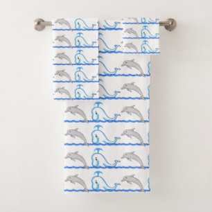 Ensemble de serviettes de bain Dolphin et Whale