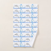 Ensemble de serviettes de bain Dolphin et Whale (Serviette à main)