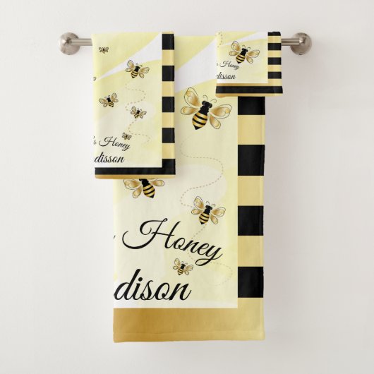 Ensemble de serviettes de bain Doux comme du miel (En situation)
