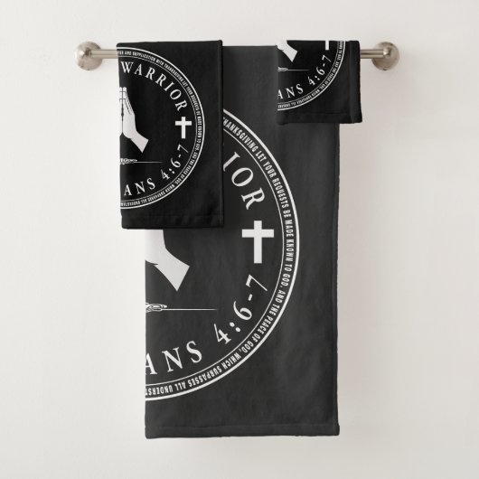 Ensemble de serviettes de bain du guerrier (En situation)