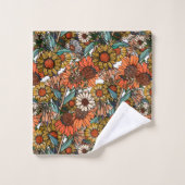 Ensemble de serviettes de bain du jardin de fleurs (Gant de toilette)