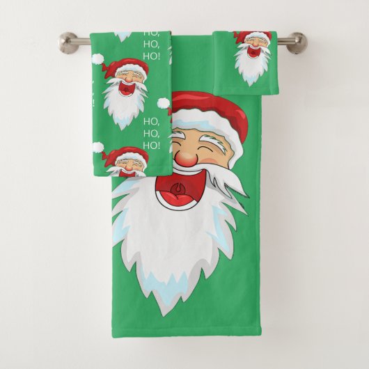 Ensemble de serviettes de bain du Santa Claus (En situation)