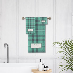 Ensemble de serviettes de bain écossaises modernes