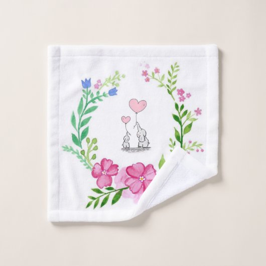 Ensemble de serviettes de bain éléphant (Gant de toilette)