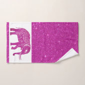 Ensemble de serviettes de bain éléphant à paillett (Serviette à main)
