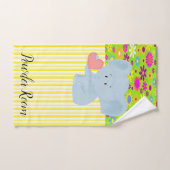 Ensemble de serviettes de bain Eléphant Jaune (Serviette à main)