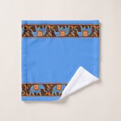 Ensemble de serviettes de bain éléphants lumineux (Gant de toilette)