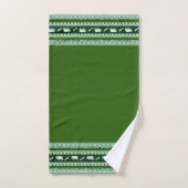 Ensemble de serviettes de bain en bois vert (Serviette à main)
