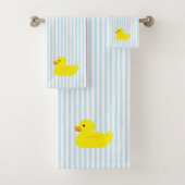Ensemble de serviettes de bain en caoutchouc peint (En situation)