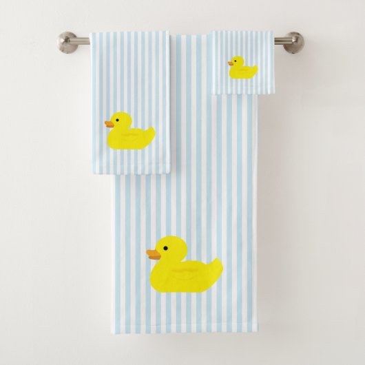 Ensemble de serviettes de bain en caoutchouc peint (En situation)