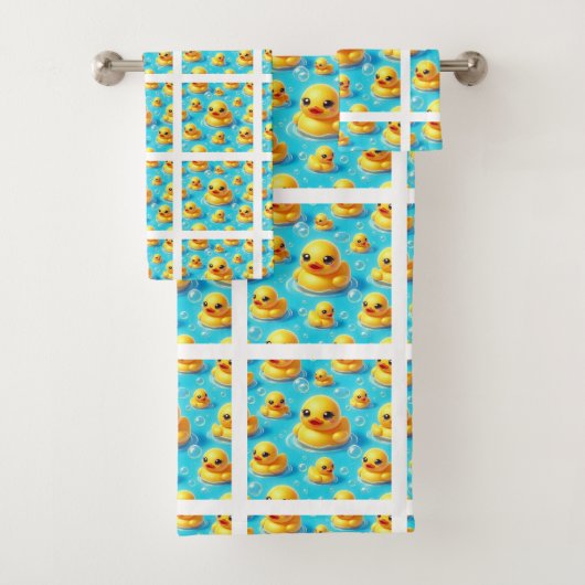 Ensemble de serviettes de bain en caoutchouc pour (En situation)