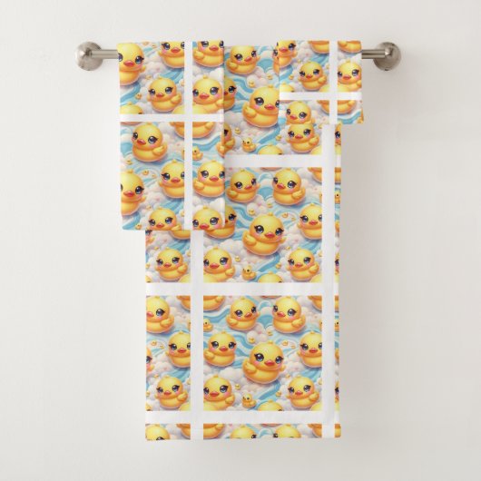 Ensemble de serviettes de bain en caoutchouc pour (En situation)